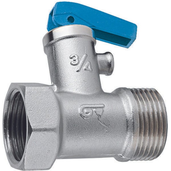 VÁLVULA DE SEGURIDAD CON PURGADOR MACHO - HEMBRA  Ø 1/2" 8,5 BAR