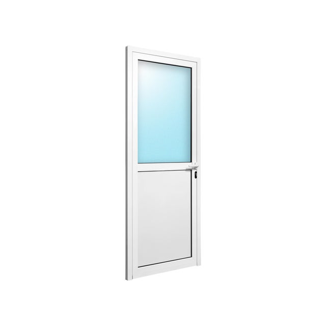 BALCONERA ALUMINIO ABATIBLE BLANCA CON MANILLA 85X210CM