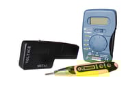 KIT MULTIMETRO CON DETECTOR METAL Y BUSCAPOLOS - 1