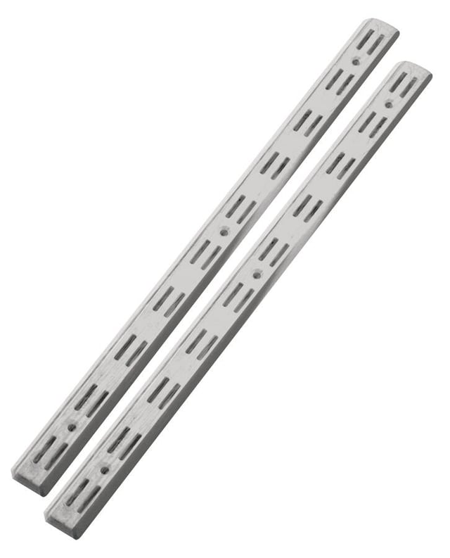 GUIA CREMALLERA SISTEMA DOBLE MEDIDA 200 CM GRIS. 2 UDS