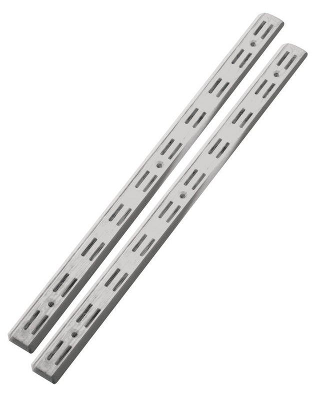 GUIA CREMALLERA SISTEMA DOBLE MEDIDA 200 CM GRIS. 2 UDS