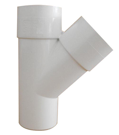 DERIVACIÓN 45º Ø90MM BLANCO MACHO-HEMBRA