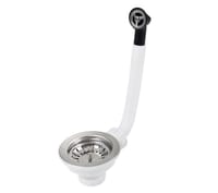 VÁLVULA FREGADERO 115MM CON REBOSADERO BLANCO TEKA - 1