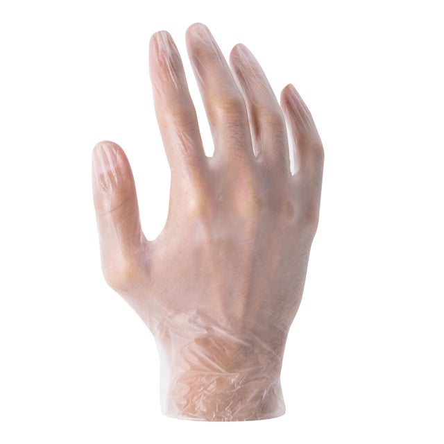  100 GUANTES DESECHABLES VINILO SIN POLVO TALLA 7 550 JUBA