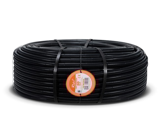 TUBO CORRUGADO ARTICULADO NEGRO 20MM 100M - 1