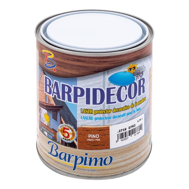 LASUR SINTÉTICO MATE  BARPIDECOR  750ML INCOLORO