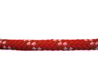 CUERDA POLIESTER TRENZADA CON ALMA 8MM. 1M ROJO CON PINTAS BLANCAS ROMBULL - 1