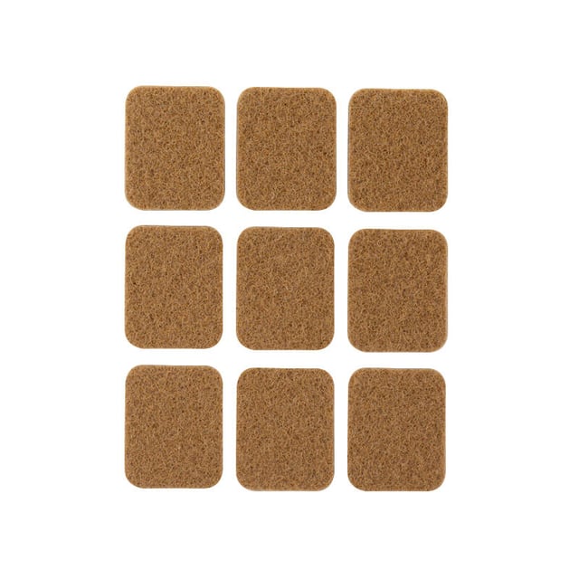FIELTRO ADHESIVO 85X100MM MARRÓN. 4UDS