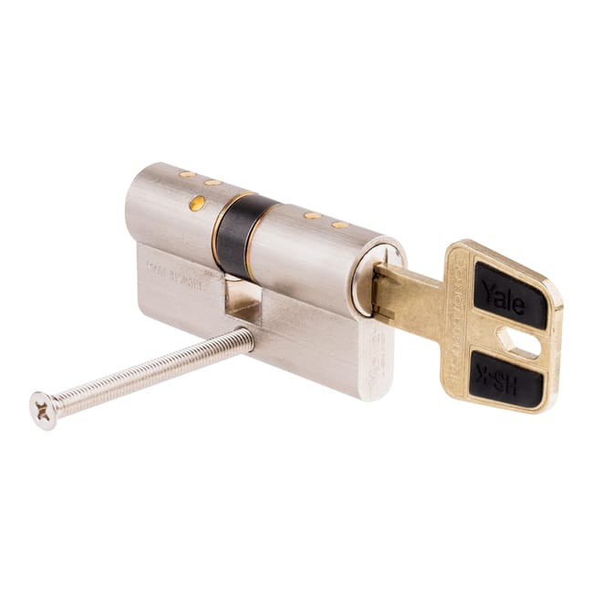 CILINDRO ALTA SEGURIDAD ANTIBUMPING 30 X 30  MM. PUNTOS LEVA 15  MM. NIQUEL HSK YALE - 1