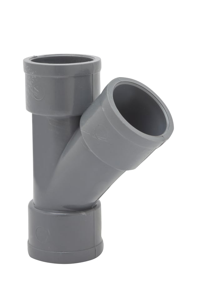 DERIVACIÓN 45º Ø50MM HEMBRA-HEMBRA PVC