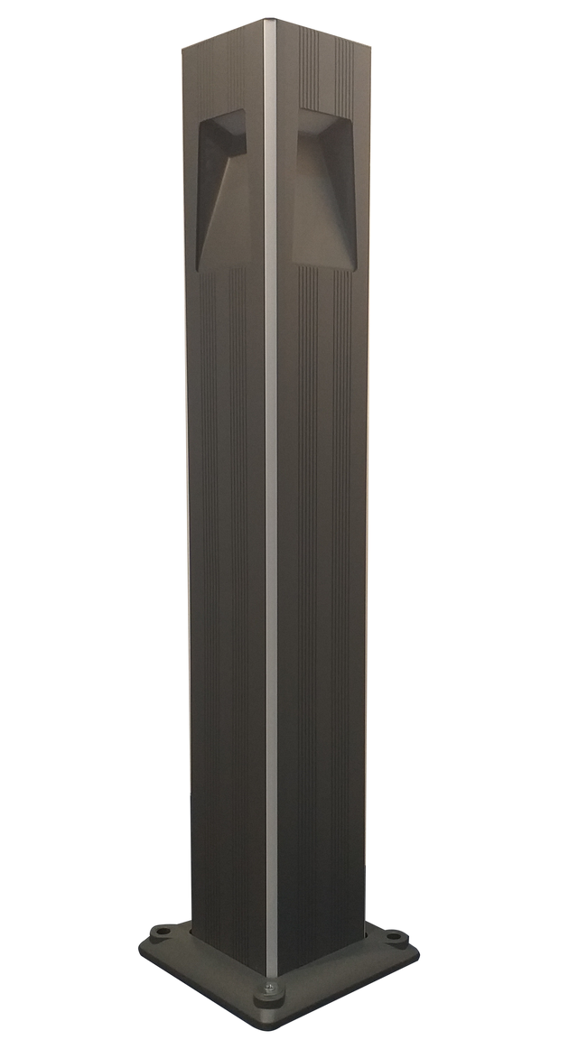 BALIZA 80CM 4X3W LUZ CALIDA CON TIRA AZUL