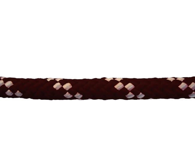 CUERDA POLIESTER TRENZADA CON ALMA 8MM. 1M NEGRO CON PINTAS BLANCAS ROMBULL - 1