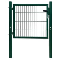 PUERTA METÁLICA POSTE CUADRADO VERDE 1X1 M MALLA 50X50 MM - 1