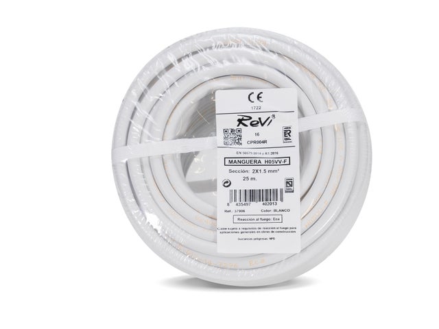 CABLE ELÉCTRICO H05VV-F 2X1.5MM2 BLANCO 25M