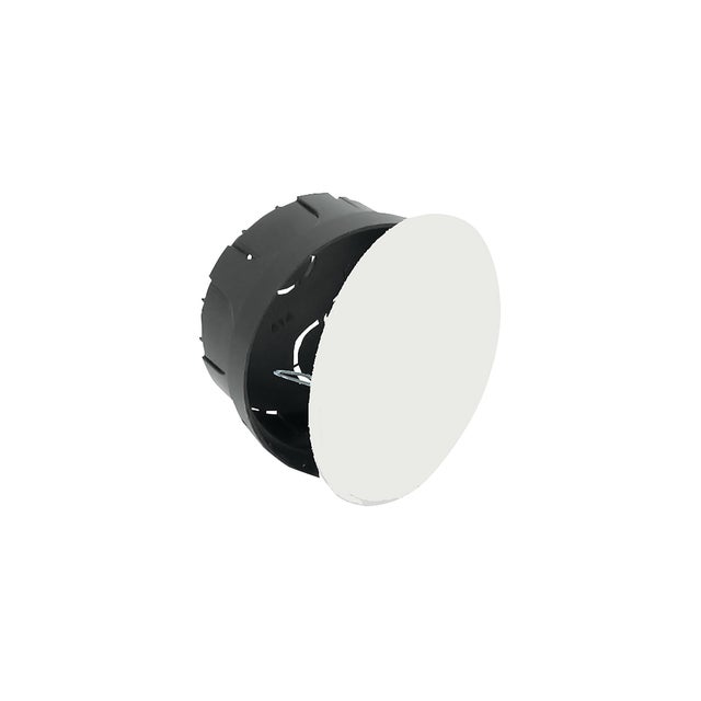 CAJA DE REGISTRO ELÉCTRICO Ø80X40MM PARA EMPOTRAR DE INTERIOR CON TAPA DE GARRAS