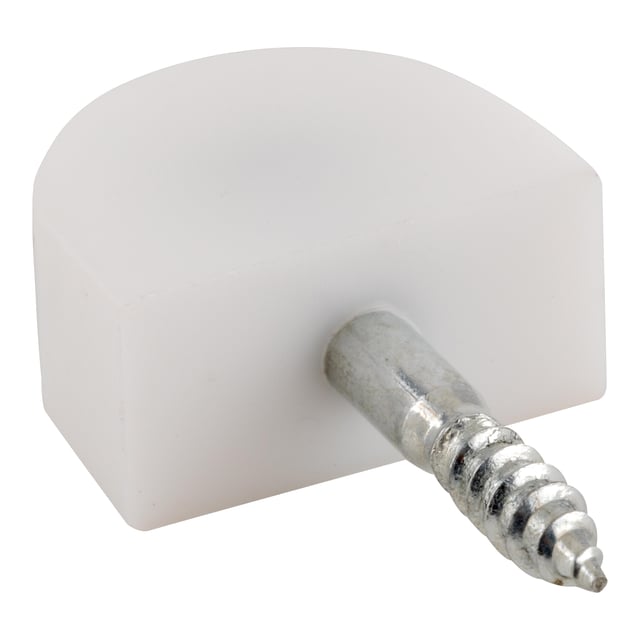 PORTAESTANTE SEMICIRCULAR DE ATORNILLAR 13 MM BLANCO. 100 UDS