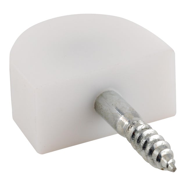 PORTAESTANTE SEMICIRCULAR DE ATORNILLAR 13 MM BLANCO. 100 UDS