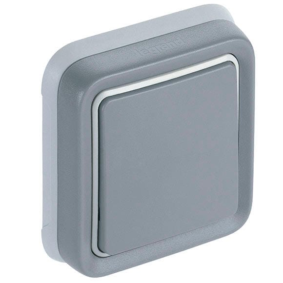 CONMUTADOR EMPOTRAR SERIE PLEXO GRIS IP55 - 1