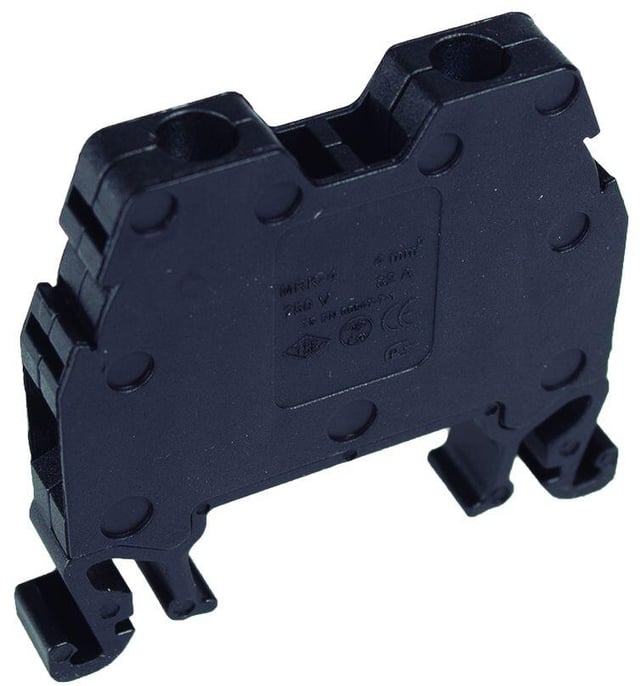 BORNA CARRIL DIN NEGRO 2.5 MM2