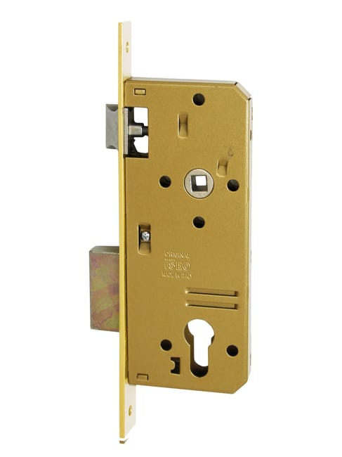 CERRADURA DE EMBUTIR PARA PUERTA DE  MADERA  35MM 200N LATONADA ISEO - 1