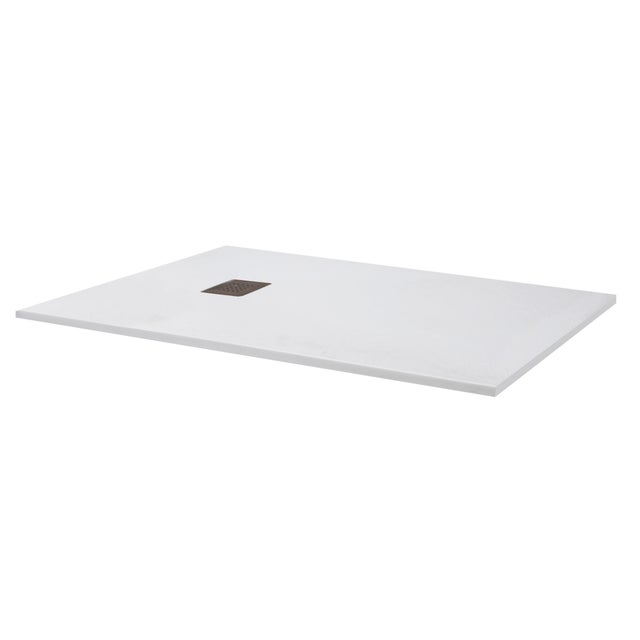 PLATO DE DUCHA RESINA RECTANGULAR ROCA BLANCO 80X120X2,8CM