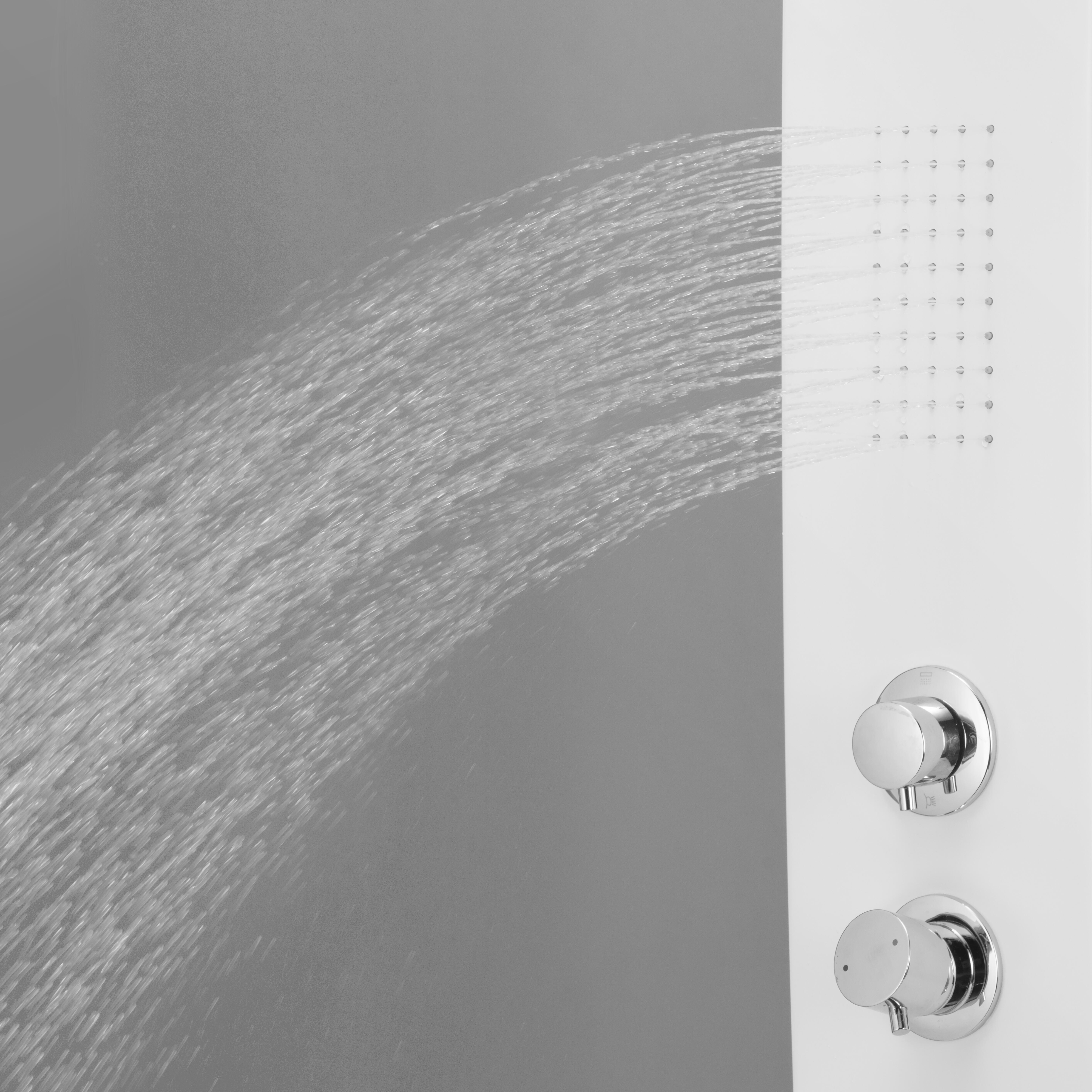 Colonne de douche hydromassante mécanique, blanc, Evodi, SENSEA - 4