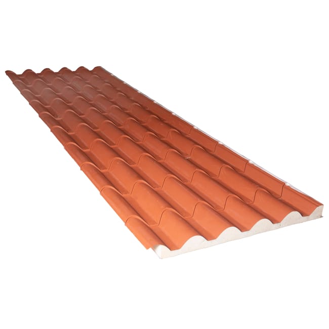 PANEL SANDWICH IMITACIÓN TEJA 3,5X1M ROJO/BLANCO - 1