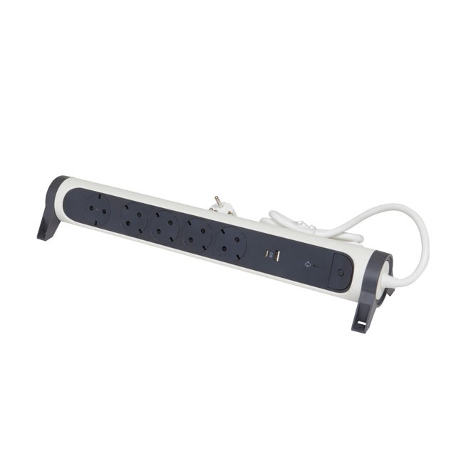 BASE GIRATORIA 5T+2USB 3X1.5 1.5M LEGRAND