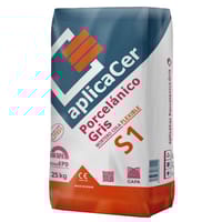 CEMENTO COLA APLICACER PORCELÁNICO FLEXIBLE BOPP 25KG GRIS - 1