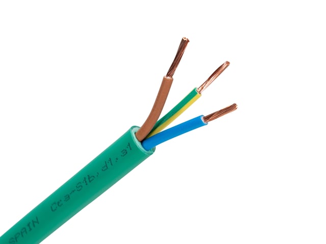 CABLE LIBRE DE HALÓGENOS RZ1-K 3G 2.5MM2 VERDE METRO LINEAL