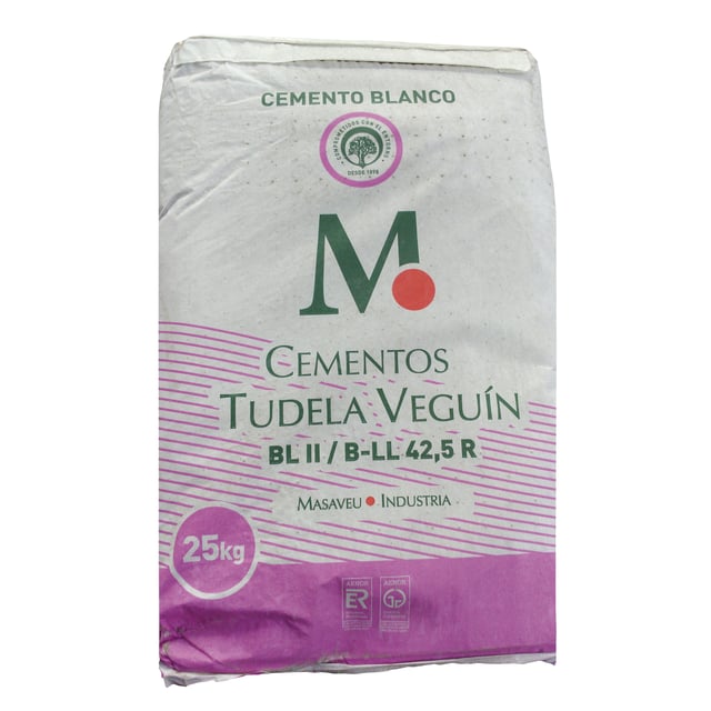 CEMENTO BLANCO TUDELA VEGUIN 42,5R 25 KG