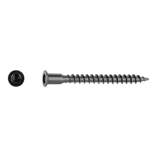 TORNILLOS TIRAFONDO PARA MADERA PAVONADOS 5X50MM. 200UDS