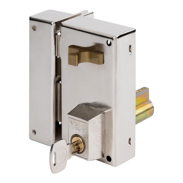 CERRADURA SOBREPONER 60  MM. NIQUELADA 56 A IZQUIERDA YALE