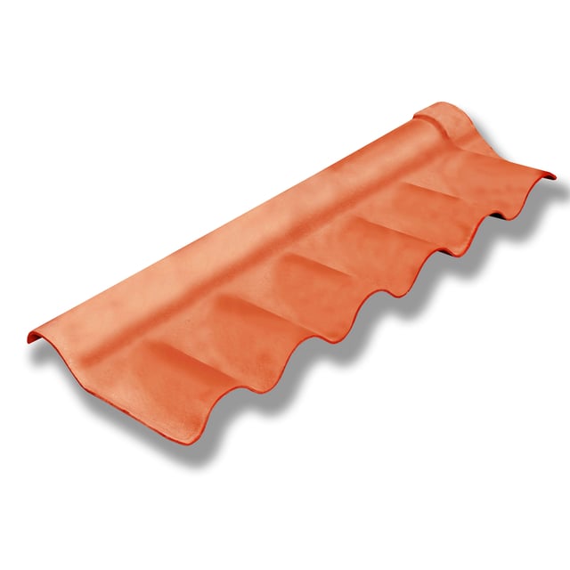  CABALLETE SUPERIOR FIBROCEMENTO EURONIT ROJO RÚSTICO ARCILLA 1,14 M