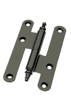 PERNIO BISAGRA DE PUERTA 9.5 CM REMATE PALA REDONDA IZQUIERDA NEGRO - 3