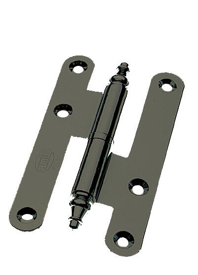 PERNIO BISAGRA DE PUERTA 9.5 CM REMATE PALA REDONDA DERECHA NEGRO