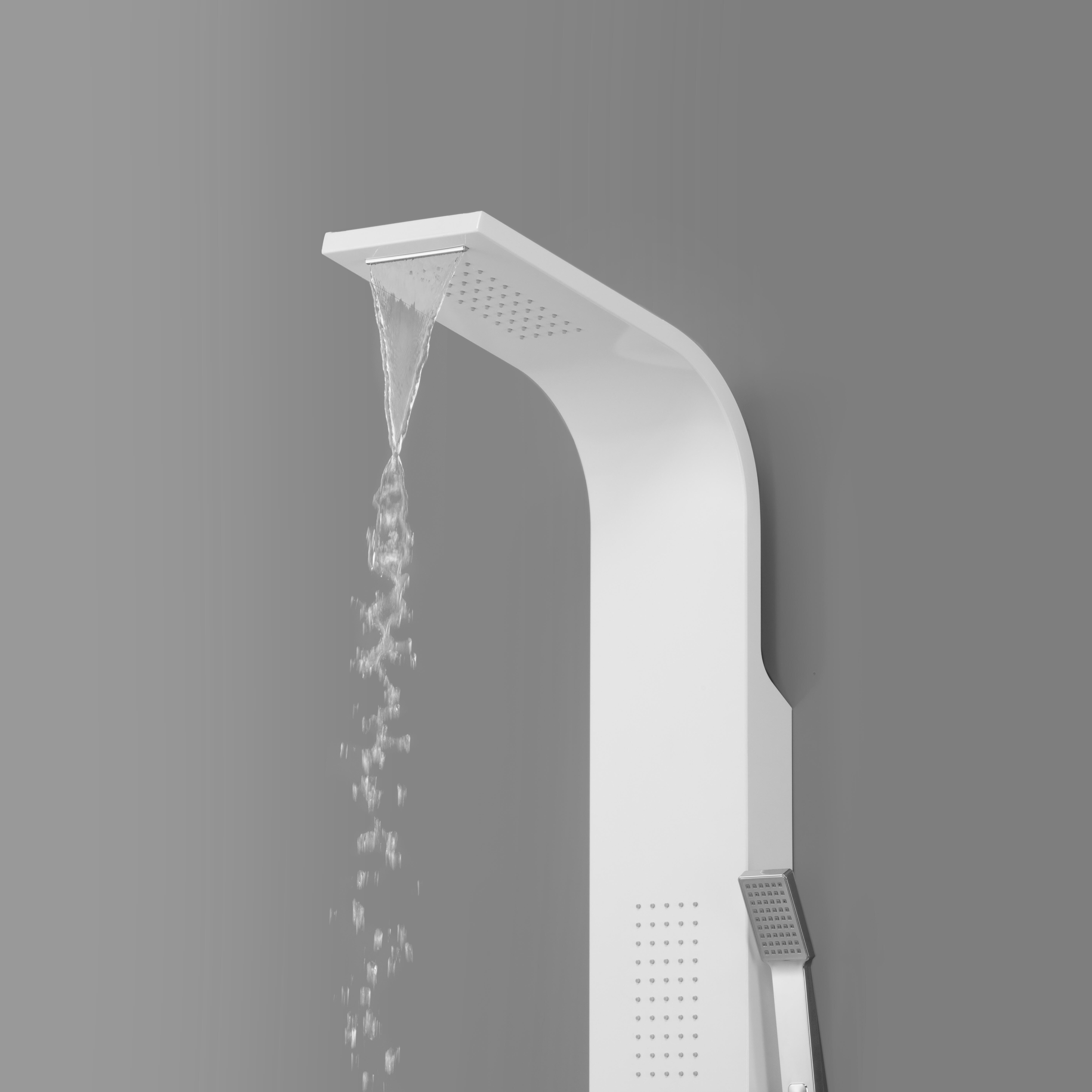 Colonne de douche hydromassante thermostatique nf blanc Sensea cali 3 SENSEA - 6