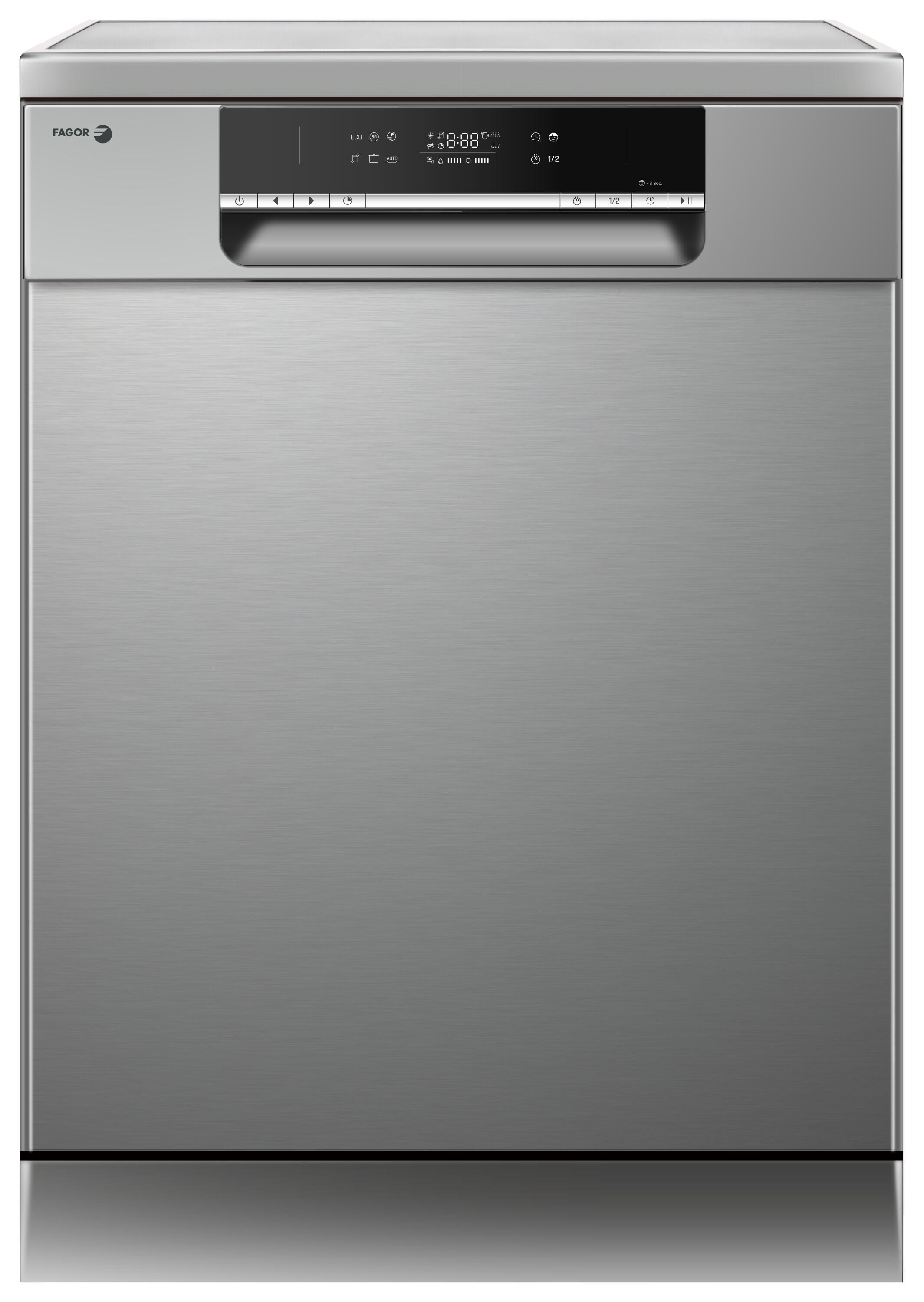 Lavavajillas fagor lav 60cm l.instalación 4lvf623x fagor x 12 cubiertos 6 programas con inicio diferido inox 60cm clase e