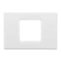 MARCO 2 MODULOS CAJA RECTANGULAR SERIE SYSTEM BLANCO - 1