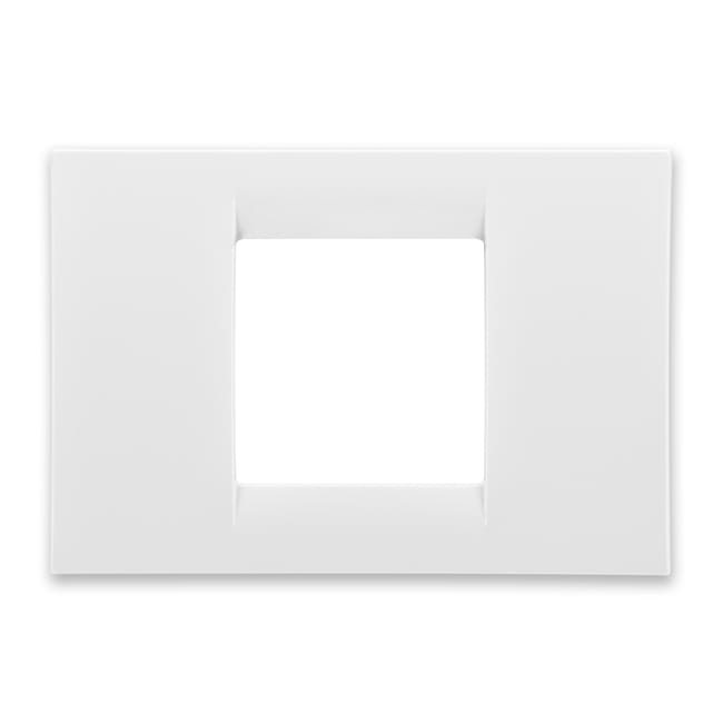 MARCO 2 MODULOS CAJA RECTANGULAR SERIE SYSTEM BLANCO - 1