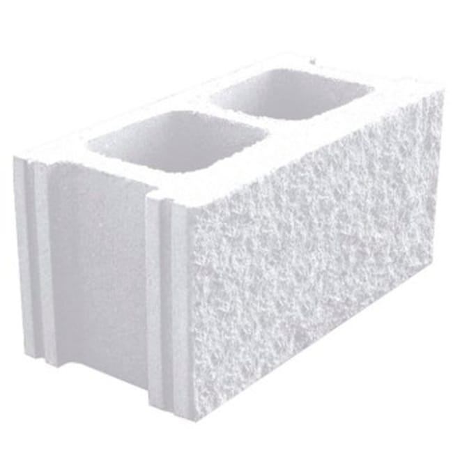 BLOQUE DE HORMIGÓN SPLIT BLANCO 39X19X19 CM - 1