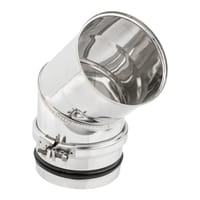 CODO 45º INOXIDABLE PARED SIMPLE 100MM - 1