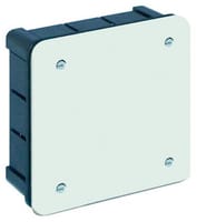 CAJA DE REGISTRO ELÉCTRICO 100X100X45MM PARA EMPOTRAR DE INTERIOR CON TAPA DE TORNILLOS - 1