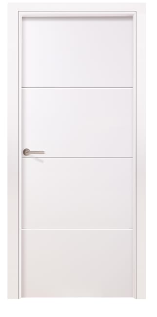 PUERTA INTERIOR EN BLOCK LACADA BLANCA 3L 72,5 CM DERECHA - 1