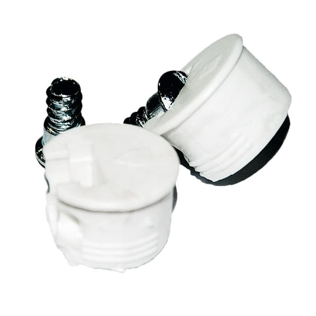 SOPORTE INVISIBLE A PRESION PLASTICO  20 MM BLANCO. 10 UDS