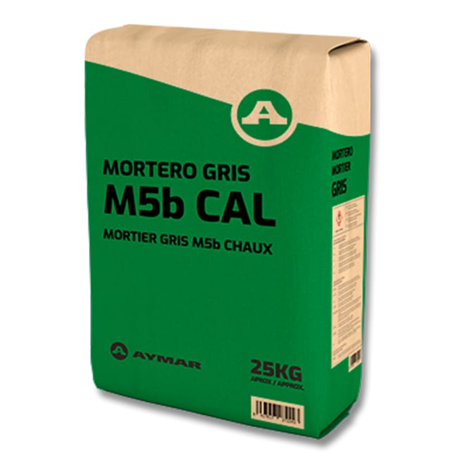 MORTERO SECO GRIS M5B CON CAL AYMAR 25 KG - 1
