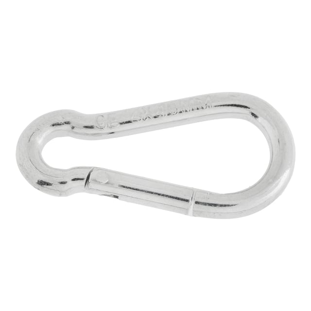 MOSQUETON  BOMBERO GALVANIZADO 4 MM. 4 UDS