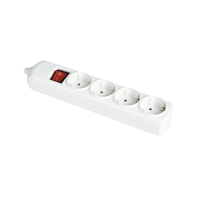 BASE MULTIPLE 4 TOMAS CON INTERRUPTOR SIN CABLE