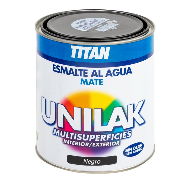 ESMALTE ACRILICO  MATE MULTIADHERENTE UNILAK 750ML NEGRO