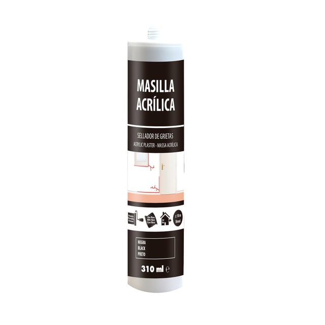 MASILLA ACRILICA PARA JUNTAS 310ML NEGRO